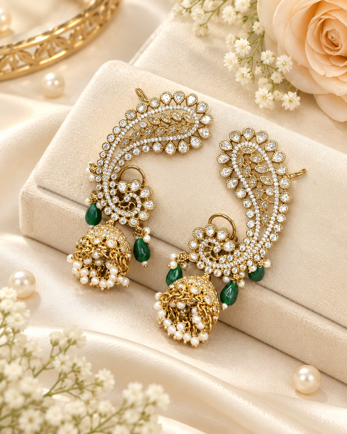 Royal Ambi Jhumka Ear Cuffs